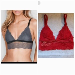 🥳LAST ONE🥳BUY 1 GET 1 FREE VICTORIA SECRET RED CROCHET BRA